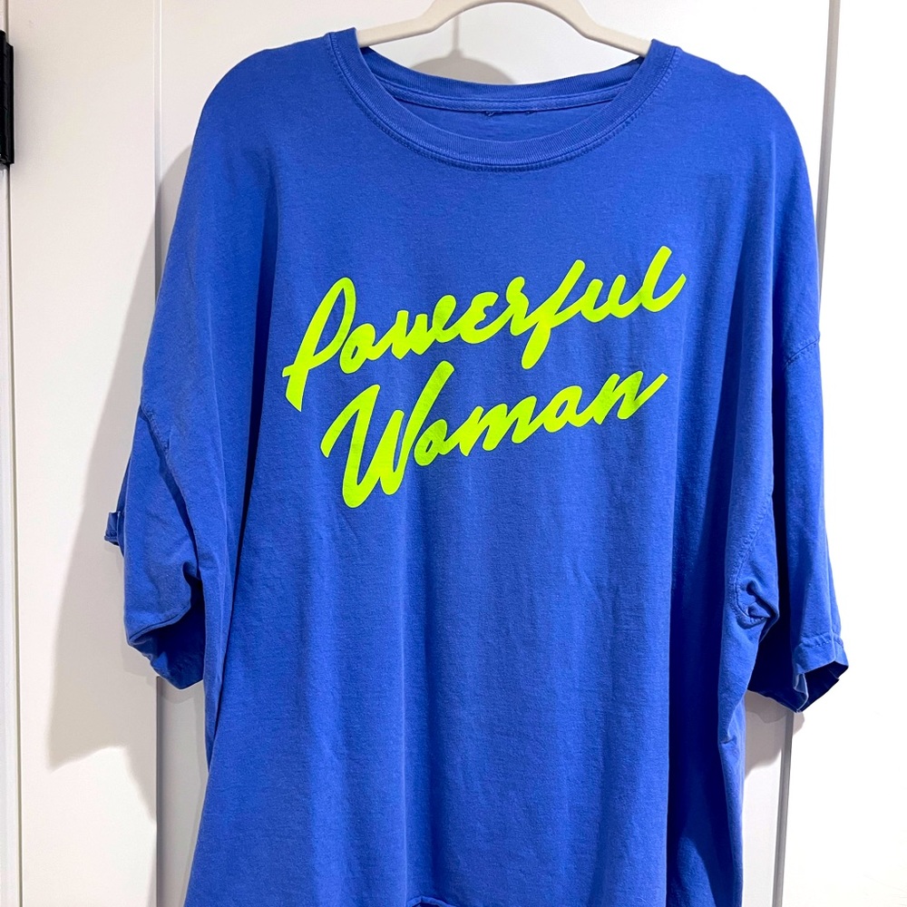 LALA oversized tee that’s been cut off